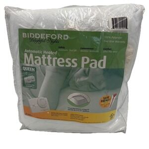 NEW Biddeford Delightful Nights Queen Heated Mattress Pad 80x60 Dual Control